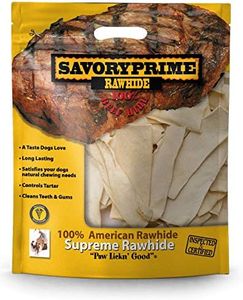 Savory Prime 100% American Beef Rawhide Chips, All-Natural Treat W/ No Preservatives, Chemicals, Or Additives, Satisfy The Urge To Chew & Promote Dental Health, 2Lb Resealable Bag (Natural Flavor)