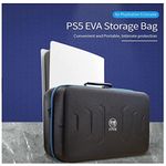 PSS PS5 Storage Bag Hardshell Case for PS5 Disk/Digital, Premium Waterproof Travel Carrying PS5 Console, Headset,2 Controllers,Games,Stand,Charging Station,Cables Other Accessories