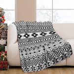 JOOCAR Southwest Aztec Throw Blanket Native American Tribal Geometry Print Blanket Cozy Soft Lightweight Western Decor Boho Flannel Plush Blankets for Bed Couch Living Room Sofa Chair,40x50 Inch