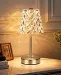 LumaBrite Rechargeable Table Lamp - Upgrade 5200mAh Cordless Lamp with 3 Color Options & Stepless Dimming Touch Control for Bedroom Living Room（Sliver）