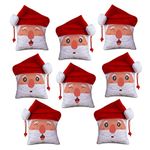 Indigifts Christmas Gift Box for Decoration Reversible Santa Soft Toy Set of 8, Soft Toy for Kids, Soft Toys for Boys, Xmas Gift Hamper, Secret Santa Gifts for Men, Secret Santa Gifts Ideas