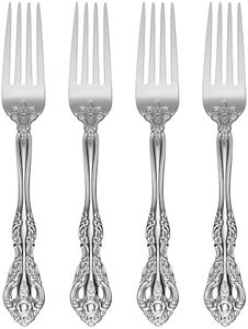 Oneida Michelangelo Fine Flatware Dinner Fork, Set of 4, 18/10 Stainless Steel, Silverware Set, Dishwasher Safe