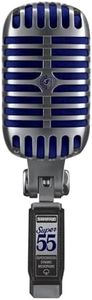 Shure Super 55 Deluxe Vocal Microphone - Vintage Supercardioid Dynamic Unidyne Mic, Iconic Look, Classic Sound - Rugged Die-Cast Casing, Includes 5/8 to 3/8 Thread Adapter and Zippered, Padded Pouch