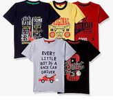 T2F Boys Solid Regular Fit T-Shirt Pack of 5(TSRT5P04_Multicolor 4_2 Years-3 Years)