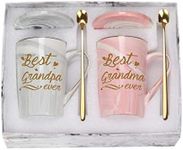 Best Grandma Grandpa Ever Mug Best Grandparents Mugs New Grandparents Mugs Birthday Mothers Day Gifts for Grandma and Grandpa from Granddaughter Grandson Grandchildren Grandkids 14 Ounce Gift Box