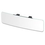 (Upgrade) SkycropHD Rear View Mirror Frameless Car Interior Rearview Mirror Panoramic Wide Angle to Eliminate Blind Spots – Convex,11.8''(White)