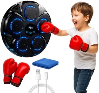 ZEAL'N LIFE 2025 Pro Music Boxing Machine for Adults, Bluetooth Music Punching Machine with Gloves, Electronic LED Boxing Training Equipment Wall Mounted, 9 Modes & 9 Speeds, Home Indoor Trainer