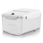 LivLab Rice Container - 10lbs Flour Dispenser with Lids & Cup BPA Free Kitchen Extra Large Storage Containers Cat/Dog Food Storage Container (10lbs)