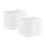 novelinks Transparent 4" x 6" Photo Storage Boxes - Photo Organizer Cases Photo Keeper Picture Storage Containers Box for Photos - 10 PACK (Clear)