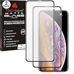 TECHGEAR [2 Pack Anti Glare Screen Protector for iPhone 11 Pro - MATTE 3D GLASS Edition Genuine Tempered Glass Full Screen Protector Guard Cover Compatible with Apple iPhone 11 Pro 5.8"