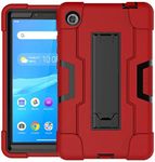 SOATUTO Case for Lenovo Tab M7 3rd gen Heavy-Duty Drop-Proof and Shock-Resistant Rugged Hybrid case Built-in Stand for Lenovo Tab M7 7.0 inch TB-7305F L X ; Lenovo m7 Tablet 3rd Gen (Red/Black)