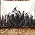 Black and White Mountain Tapestry f