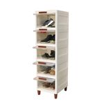 JIALTO Shoe Rack for Home - Multifunctional Storage Organizer, Ideal for Home Use, Durable and Compact, Perfect Shoe Rack Solution for Keeping Shoe Organizer (5 Layer, White)