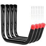 Heavy Duty Garage Storage Hooks,15Inch Jumbo Arm Kayak Wall Hangers 100 LB Capacity, Steel Canoe Rack for Outdoor or Indoor