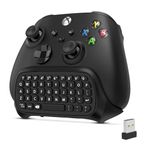 TNP Wireless Chatpad for Xbox One Controller S/X & Series S/X - 2.4Ghz Black Mini Text Messenger Chat Pad for Xbox One, Controller Keyboard Attachment Accessory