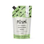 Miniml Hand Soap Wash Liquid 1L Refill - Cucumber & Aloe Vera Infused Eco Friendly Hand Washing Liquid Gel for Soft and Sensitive Skin Care - 100% Vegan & Cruelty Free