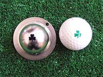 Joayuezo DIY Ball Marker Stainless Steel Golf Balls Marker Stencil Personalized Golf Ball Liner Golf Ball Drawing Alignment Stencils Marking Tool (three-leaf clover)