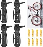 Bicycle Bike Wall Mount Hooks Rack Holder Hanger Stand Bike Storage System for Garage or Shed, 4 Pack