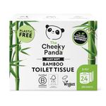 The Cheeky Panda Bamboo Toilet Rolls Bulk Buy – 24 Rolls of 3 Ply Toilet Paper | Plastic Free Packaging and Sustainable Tissue Paper | White