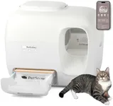 PetSnowy Self-Cleaning Automatic Cat Litter Box with Odor Control TiO2 System, Robot Litter Box with Auto-Packing, App Control, Large Cats & Multiple Cats (2025 Premium Version)