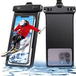 Lucrave Waterproof Phone Pouch, Waterproof Cell Phone Dry Bag Case for iPhone 15 14 13 12 11 XS XR X Pro Max Plus Mini, S22 S21 Ultra Up to 7", IPX8 Underwater Phone Protector for Vacation, Black