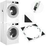 ANBase Heavy-Duty All steel Washer Dryer Stacking Kit, Universal Stacking Kit for Washing Machine and Dryer,Adjustable 29"/28"/27"/26"/25"/24" Stacking Kit with Ratchet Strap