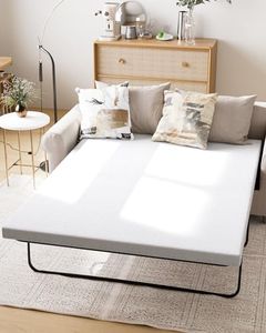 Ferlizer Queen Sofa Bed Mattress Replacement, Sleeper Sofa Mattress Topper for Pull-Out Couches, Trundle, RV. Softer Sleep, Folds Away. CertiPUR-US Certified Memory Foam Topper with Blue Cover