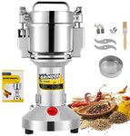 CGOLDENWALL Electric Grain Grinder Mill 300g Spice Herb Mill Upgraded Open-cover-stop Safty Design Fine Powder Machine High-Speed Stainless Steel Dry Cereals Grinder with CE Certificate (300g Hand-held Type)