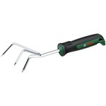 Bosch Garden Hand Tool Garden Grubber (Hand Cultivator, for Loosening and Aerating Soil in Beds, Robust, Stainless Steel, Soft Grip Handle, Ergnonomic Design)