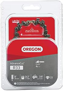 Oregon R33 AdvanceCut 8-Inch Replacement Chainsaw Chain, for Pole Saws & Chain Saw Tools, 8" Guide Bar, 33 Drive Links, Pitch: 3/8" Low Profile, .043" Gauge (R33)