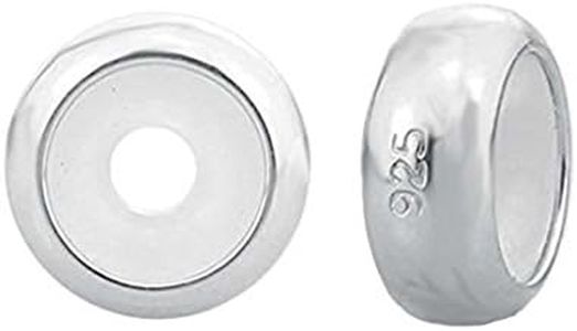 YiRong Jewelry Breloque en argent sterling en forme de rondelle pour bracelets Pandora Argenté.