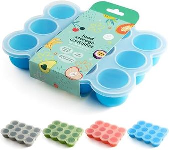 chuckle - XL 12 x 75 ml Recipiente Para Congelar Comida De Bebé Con Tapa - Silicona De Calidad Alimentaria - Comida Casera Para Bebés, Verduras, Cubitos De Hielo, Purés De Frutas