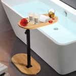 BEELUCK Bamboo Bathtub Tray Table w