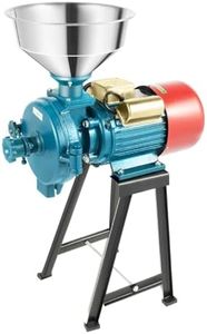 Electric Grain Mill Grinder, 1500W 110V 1400R/Min Commercial Wet and Dry Grain Grinder Heavy Duty Milling Refiner Mill pulper Grinding Machine with Funnel for Corn, Wheat, Feed, Flour, Cereal