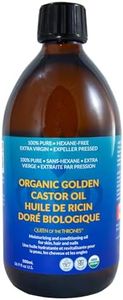 Queen of the Thrones® Organic Golden Castor Oil | 100% Pure, Certified Organic, Hexane-Free, Extra Virgin | Moisturizing & Conditioning Oil for Skin, Hair & Nails (500. ml)
