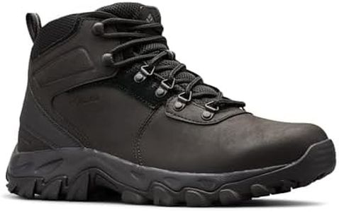 Columbia Mens Newton Ridge Plus II Waterproof Hiking Boot, 2024 Black/Black, 9