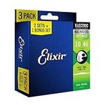 Elixir Strings 16552 Nickel Plated Steel Electric Guitar Strings with Optiweb Coating, Set of 3 Pieces