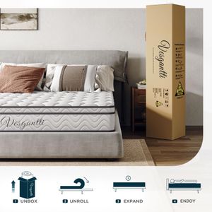 Vesgantti Double Hybrid Mattress – 10.3 Inch Memory Foam & Springs