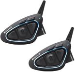 Midland - Motorcycle Intercom BTX2 Pro S LR Twin, Waterproof IPX6 Helmet Headset, Dual Bluetooth Processor, 1.6Km, 4 Pairs of Riders, 23H Battery, Noise Cancellation, Hi-Fi Audio, Universal Intercom