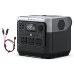 EF Ecoflow River 2 Pro 768Wh Portable Power Station with XT60i Cable, Solar Generator with LiFeP04, 3 x 800 W AC Sockets, Quick Charge in 70 Hours, Balcony Power for Camping/Motorhome/Home/Emergency