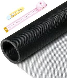 Pet Proof Window Screen Replacement Kit,39" W x 118" L Durable Window Screen Mesh for Patio Porch Door Windows with Rolling Tool and Screen Retainer Spline