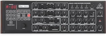 Behringer PRO-800 Classic Analog 8-Voice Polyphonic Synthesizer with 2 VCOs, Classic VCF, Arpeggiator, Sequencer and 400 Program Memories in Eurorack Format