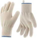 Hovico Heat Resistant Oven Gloves, Ove Glove BBQ Gloves Heat Resistant Cooking Oven Mitts with Fingers Grilling Glove, Full Hand Protection, Grill Gloves for Outdoor Hot Food Handling (Set of 2)