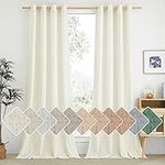 NICETOWN Off White Linen Curtains 8