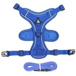 Wooflix Dog Harness for Small Dogs, Cats and Puppies – Reflective Soft Padded Dog Harness with Secure Fit, Quick-Release – Suitable for Small Size Dogs, Puppies & Cats | Blue (2.5kg-4.5kg Dog & Cat)