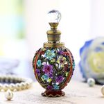 YUFENG Restoring Ancient Ways Hollow-Out Rattan Flower Perfume Bottles Empty Refillable (Flower 1)