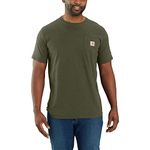 Carhartt Men's Carhartt Force Relaxed Fit Midweight Short-sleeve Pocket T-shirt, Basil Heather, XL