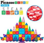 PicassoTiles 100 Pcs Magnetic Build