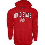 NCAA Ohio State Buckeyes Mens Hoodie Team Color Arching Over, Ohio State Buckeyes Red, X-Large