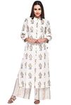 Pistaa's Women's Cotton Readymade Salwar Suit (Grey_X-Large)